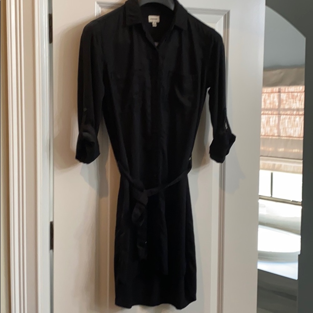 Black shirt dress